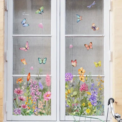 Stickers Fenêtre Fleurs – Chaleureux Et Sans Traces De Colle