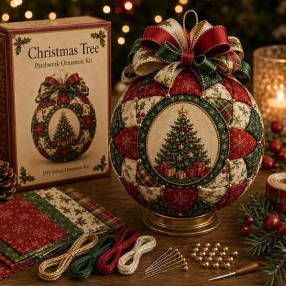Kit DIY de boules de Noël en patchwork