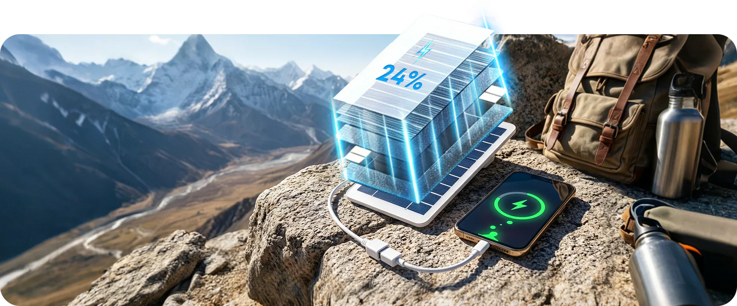Chargeur solaire portable intelligent