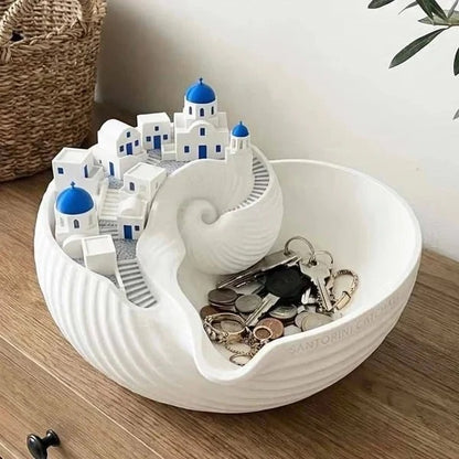 Coupelle décorative grecque bleue pour bijoux et clés