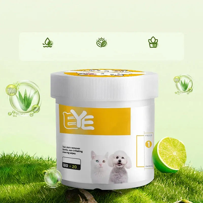 Lingettes sans alcool pour les yeux et les oreilles des animaux
