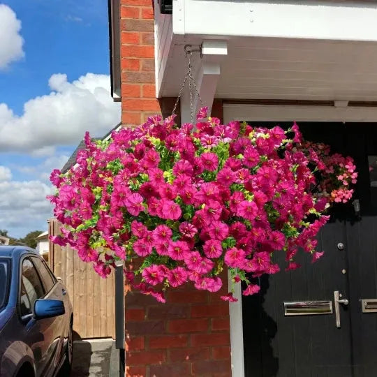 Bouquet de pétunias artificiels résistant aux UV