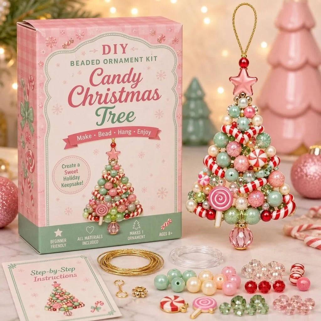 Ornement de sapin de Noël DIY avec perles