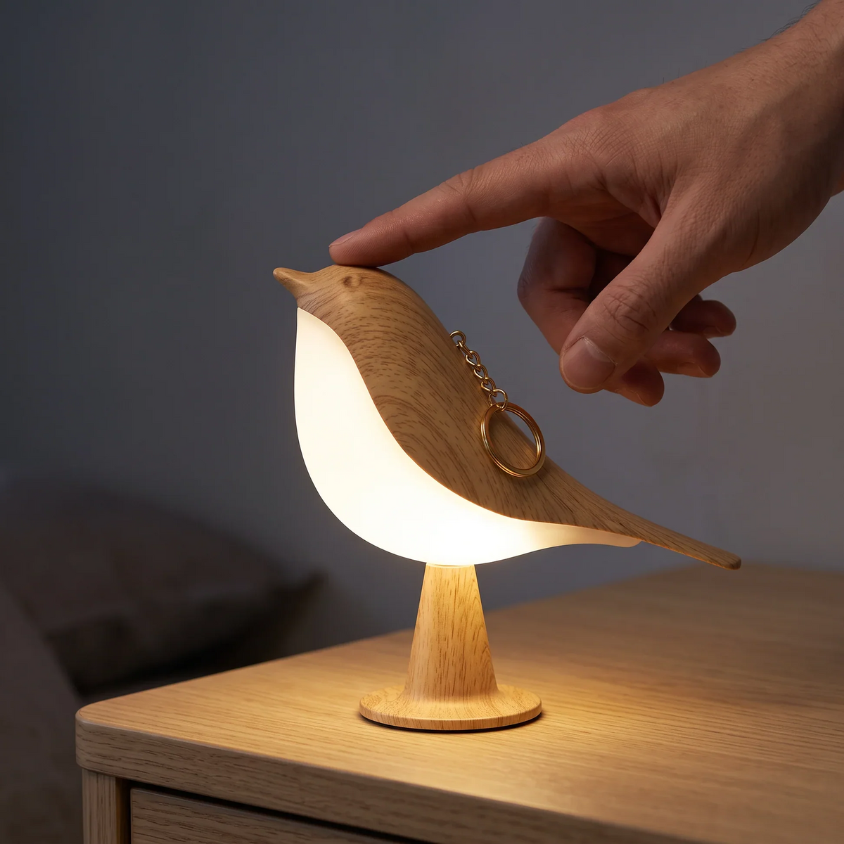 Lampe oiseau sans fil Cora avec variateur tactile