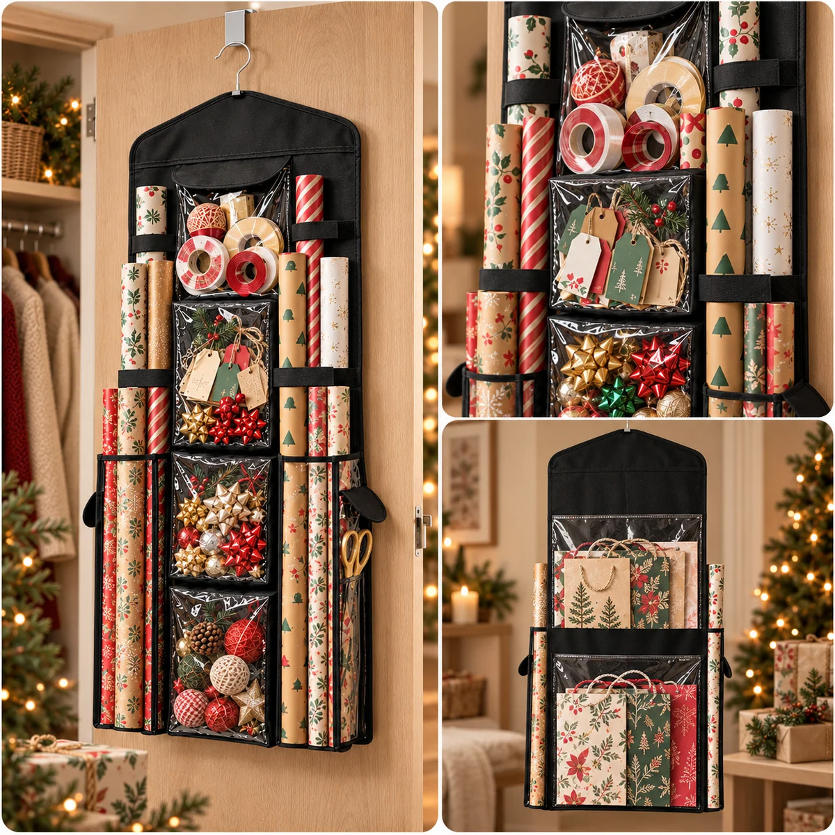 Organisateur suspendu Wrap Ready pour emballage cadeau