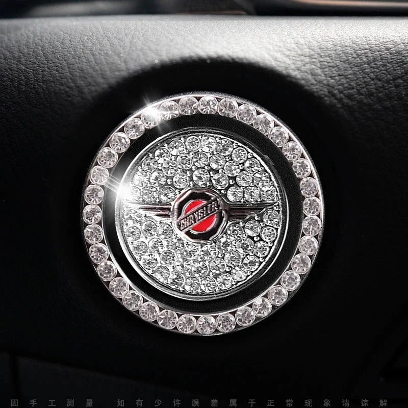 Anneau en strass pour bouton de démarrage de voiture