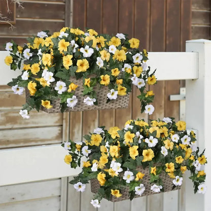 Pétunias artificiels, lot de 2 – Toujours magnifiquement fleuris