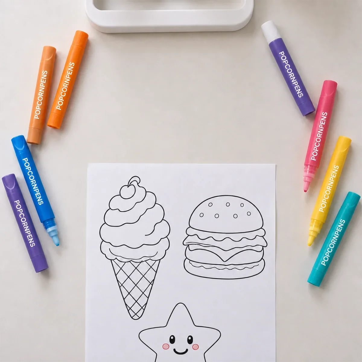 Set de stylos artistiques 3D en relief avec texture micro-mousse