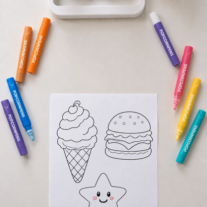 Set de stylos artistiques 3D en relief avec texture micro-mousse