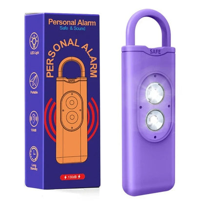 Alarme personnelle rechargeable avec lampe de poche et sirène de 130 dB