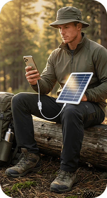 Chargeur solaire portable intelligent