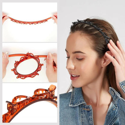 Bandeau Tressé avec Pince à Cheveux