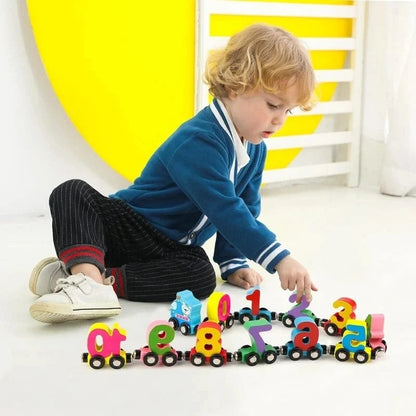 Train magnétique de chiffres en coffret