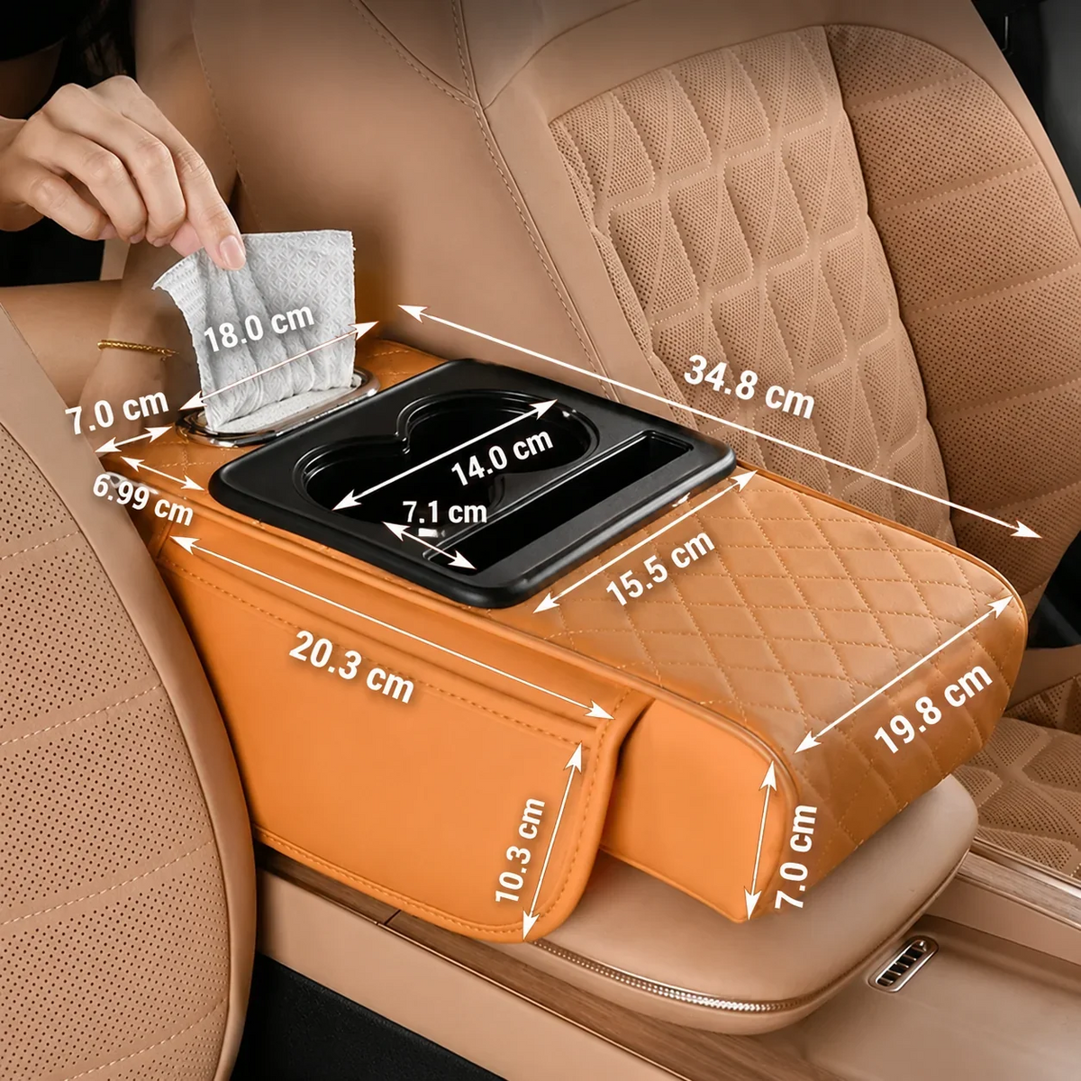 Organiseur 5 en 1 pour console centrale de voiture