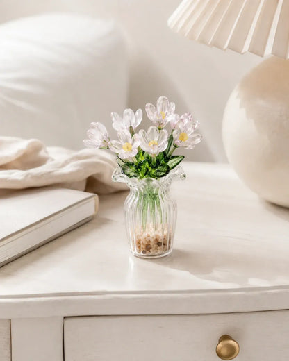 Ljuva Evighet mini-vases en verre faits main avec fleurs