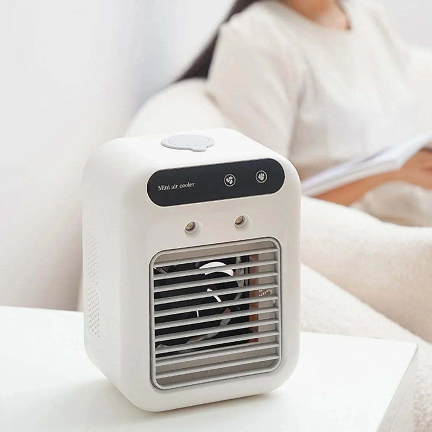 Rafraîchisseur d’Air Portable 3-en-1 avec Refroidissement Sans Fil et Air Frais