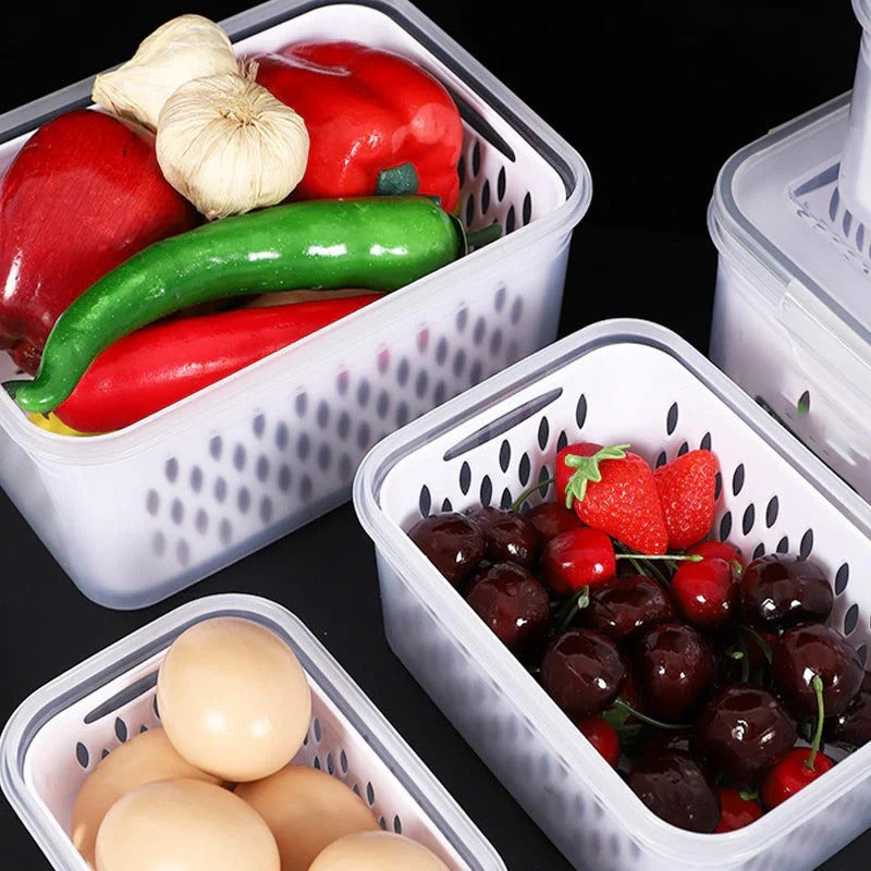 Boîte de conservation de fruits avec passoire amovible – pour rincer et éviter le ramollissement