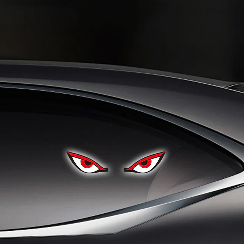 Fräcka solcellsdrivna LED demon eyes