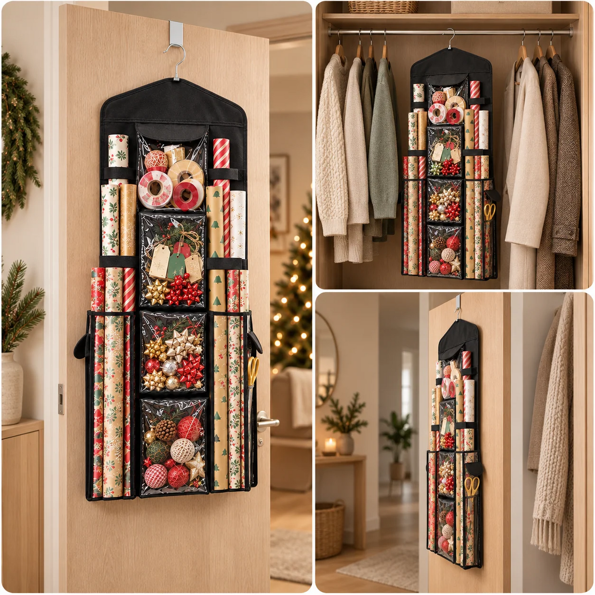 Organisateur suspendu Wrap Ready pour emballage cadeau