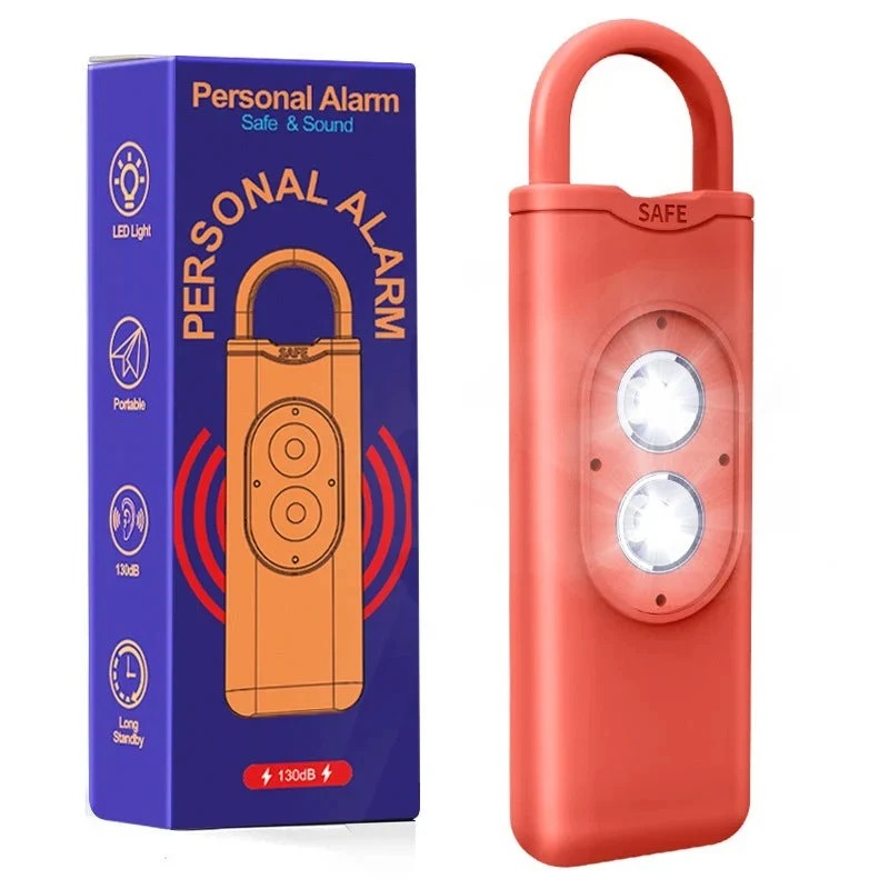 Alarme personnelle rechargeable avec lampe de poche et sirène de 130 dB
