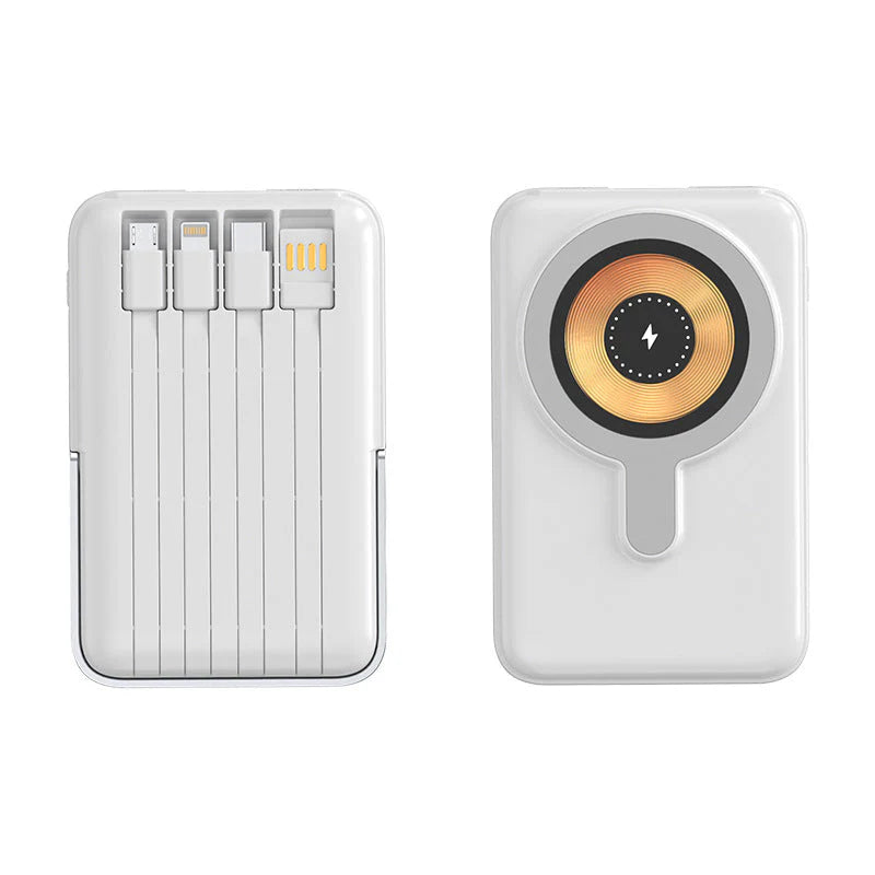 Batterie Externe Magnétique Sans Fil 10000mAh Charge Rapide Avec Support Téléphone