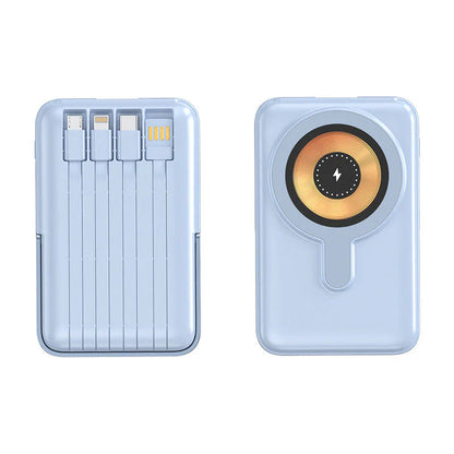 Batterie Externe Magnétique Sans Fil 10000mAh Charge Rapide Avec Support Téléphone