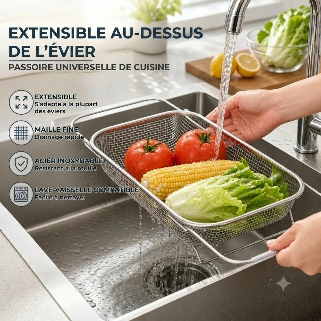 Passoire extensible pour évier