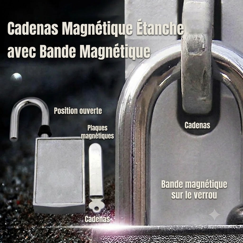 Cadenas magnétique étanche avec bande magnétique