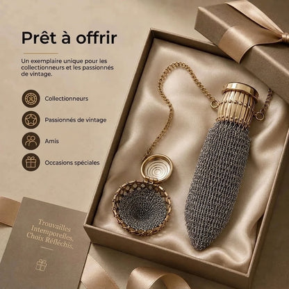 Porte-monnaie vintage en maille métallique pour petits objets