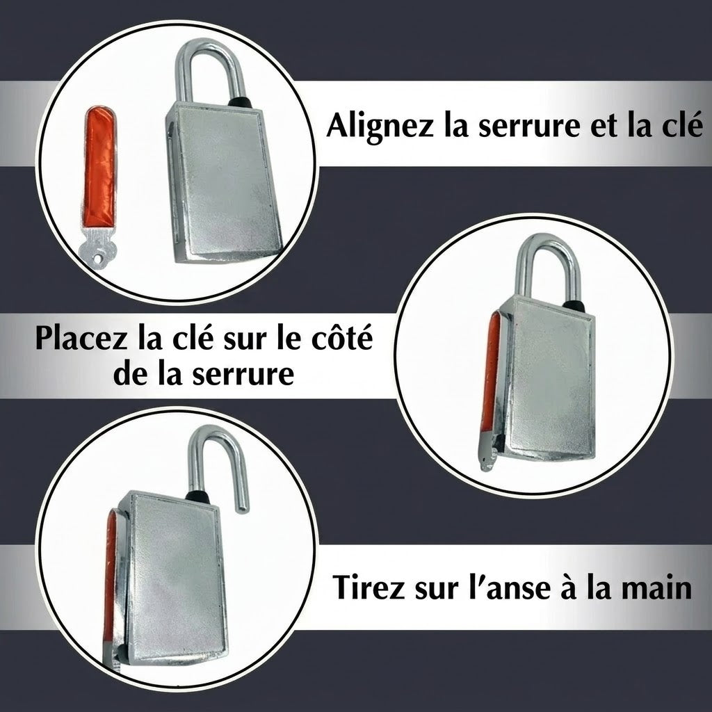 Cadenas magnétique étanche avec bande magnétique